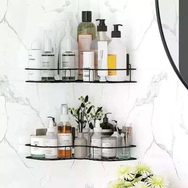 Wall Corner Rack For Bathroom & Kitchen With Hooks. - Raffa Store