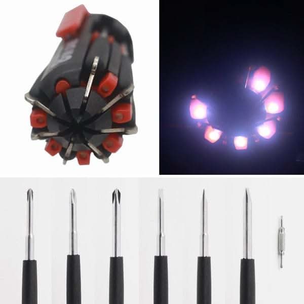 8 Screwdrivers in 1 Tool with Worklight and Flashlight - Raffa Store