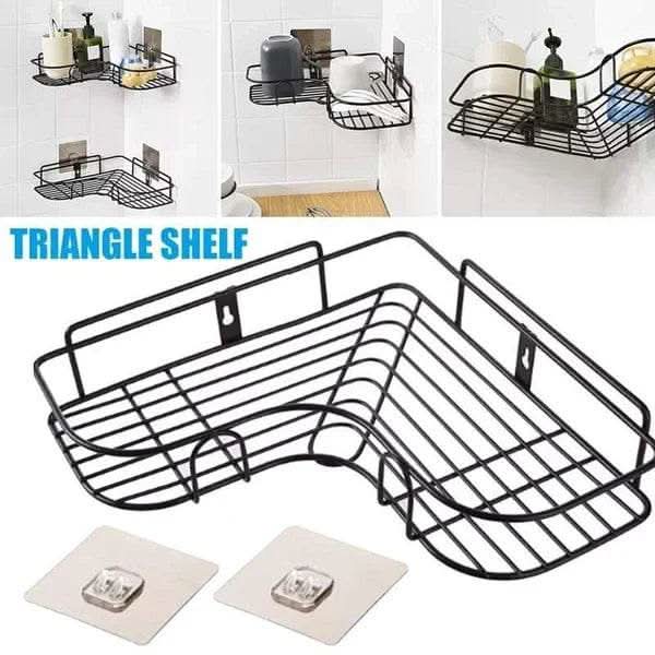 Wall Corner Rack For Bathroom & Kitchen With Hooks. - Raffa Store