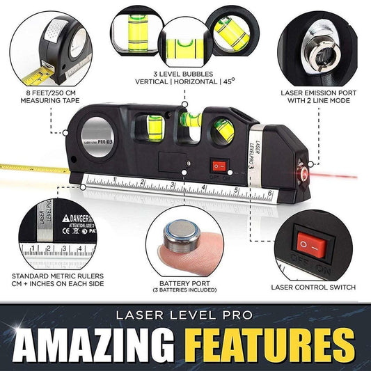 Laser Level with Built-in Tape – USA Imported - Raffa Store